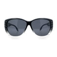 thumbnail image 3 of Polarized Womens Oversized Butterfly Rhinestone Studded Fit Over Sunglasses [Black Clear - Black], 3 of 7