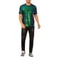 thumbnail image 2 of Camiseta con brillo INSPIRE CHIC para hombres, camiseta de lentejuelas de manga corta, cuello redondo, camiseta disco metálica XL verde, 2 of 5