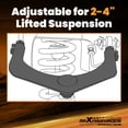 thumbnail image 3 of maXpeedingrods 2-4” Front Upper Control Arm for Toyota 4-Runner FJ Cruiser, for Lexus GX460 GX470 2003-2021 Gray, 3 of 8