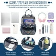 thumbnail image 4 of Soda Candy Clear Backpack Heavy Duty Stadium Approved PVC School Transparent Backpacks, Blue Dinosaur, 4 of 8