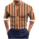 thumbnail image 1 of Blusa y camisa de manga larga con cuello vuelto para hombre, informal, a la moda, con botones, estampado, de poliéster, 1 of 4