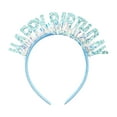 thumbnail image 5 of HILABEE Happy Birthday Headband Birthday Hair Crown Hoop Birthday Tiara Happy Birthday Hairband for Party Holiday Gift Supplies Teens Blue, 5 of 8