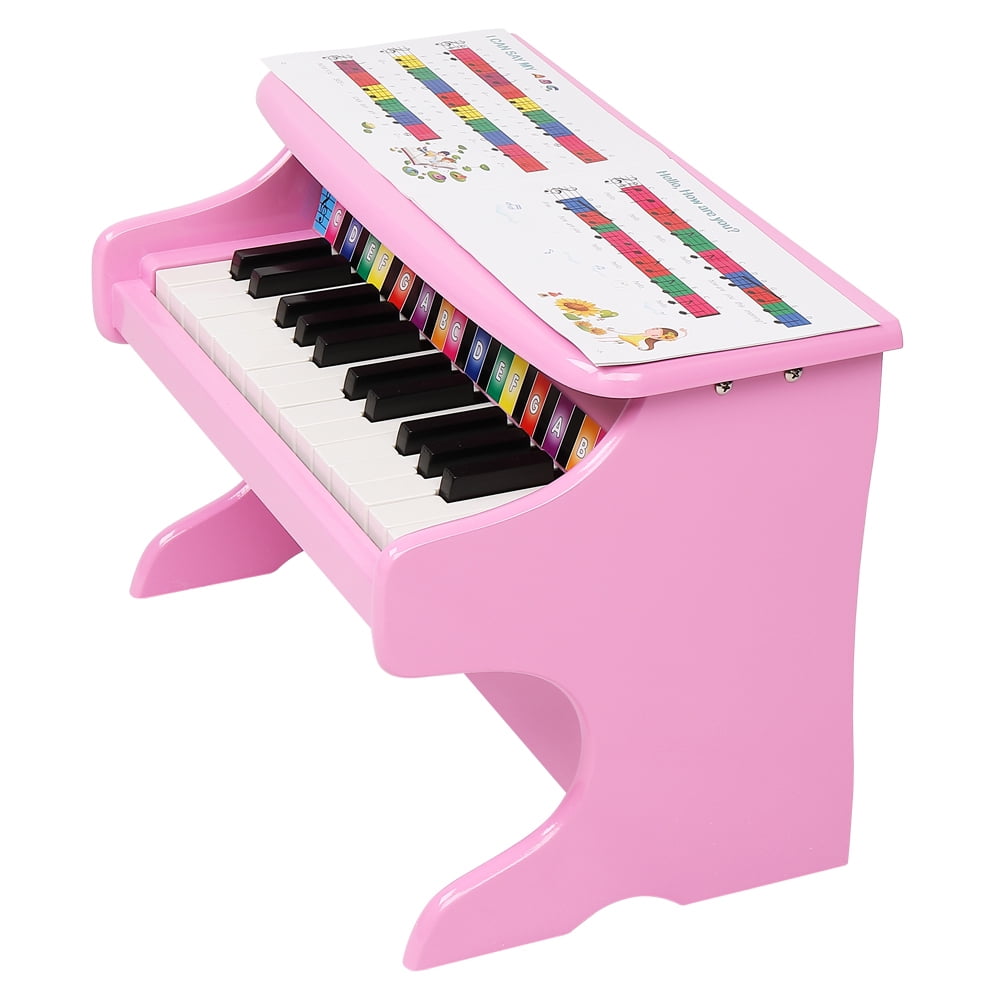 Piano for Toddlers, 25-key Children's Wooden Piano, Electronic Piano Musical Instrument, Pink Piano for Toddlers, 25-key Children's Wooden Piano, Electronic Piano Musical Instrument, Pink