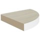 thumbnail image 3 of Estantería de esquina VidaXL en forma de panal de madera MDF/metal en forma de panal de roble y blanco, 2 unidades, 3 of 5