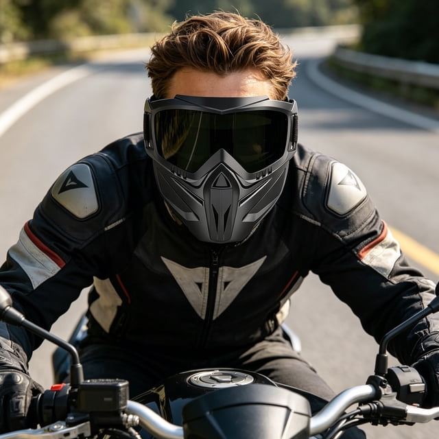 2026 Upgraded Detachable Full Face Goggle Mask