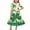 Beige, variant on CYRBOKO Girls Dresses for St. Patrick's Day, A-line Casual Holiday Collared Short Sleeve Dresses Orange Size 7-8 T