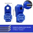 thumbnail image 3 of 200 Pcs Blue Magnetic Peg Hook Stop Lock 6mm, Display Hook Magnet Security Locks Compatible with 4.5-5.9mm pegboard for Retail Store and Shopping Center, 3 of 5