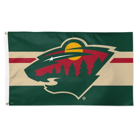 WinCraft Minnesota Wild 3 x 5 Team Stripe Deluxe Single-Sided Flag