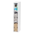 thumbnail image 1 of IRIS USA Small Shelving Unit with Adjustable Wood Shelf for Small Spaces, 3 Shelf, 6 inch Stackable Shelves, White Bookcase, 1 of 3