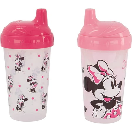 BABY SIPPER CUPS 2 PACK - GIRLS - DISNEY MINNIE MOUSE BOW - POP-UP