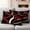 Red, variant on Black Geometric Outdoor Waterproof Pillow Covers, Modern Sage Green White Striped Art Decorative Square Throw Pillowcase Sofa Cushion Sham for Patio/Couch/Chair, 26"x26" 2 Pack