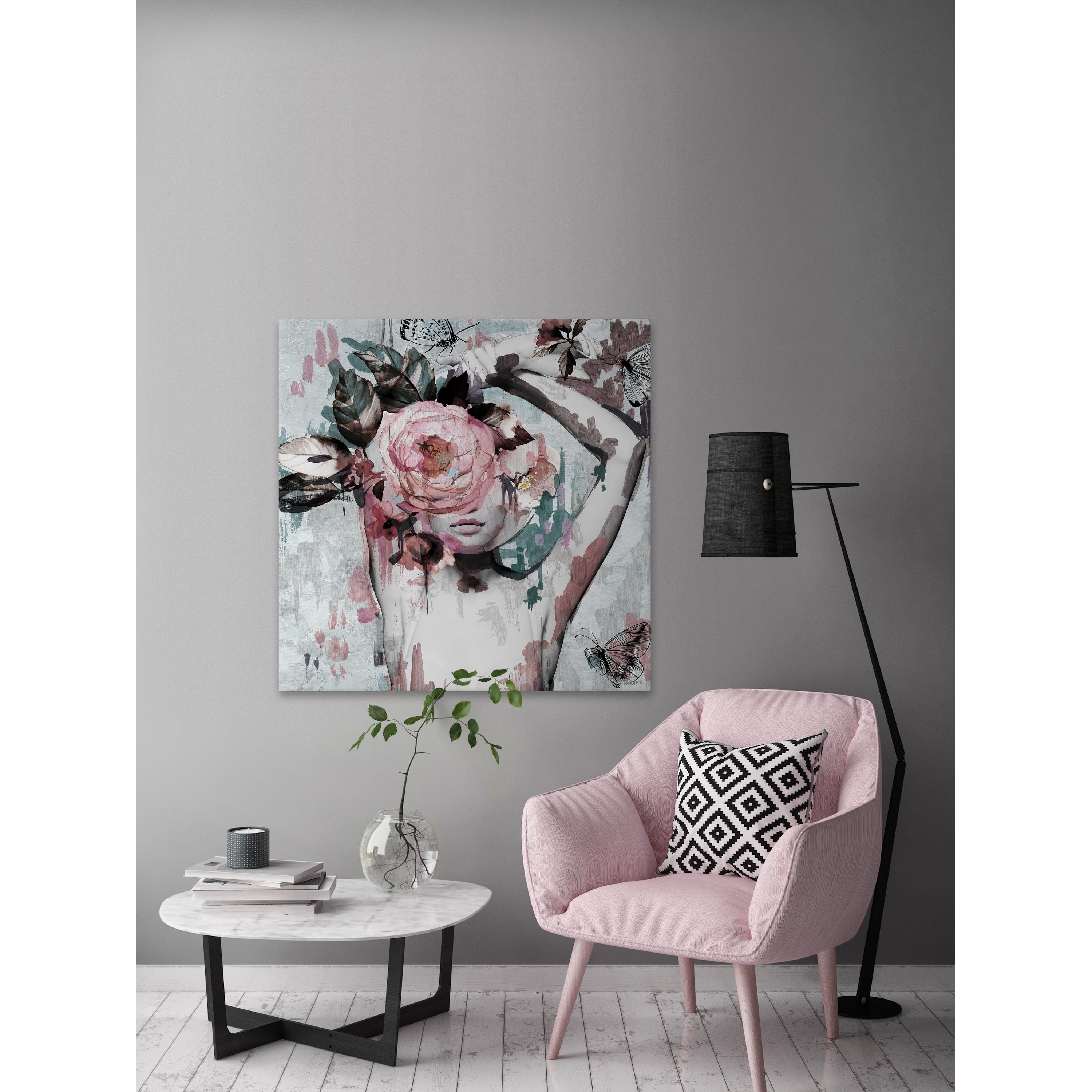 Parvez Taj Floral Crown Beauty II Canvas Wall Art