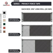 Fenpro Chain Link Fence Privacy Tape, UV Resistant, Hardware Included, 90% Visibility Blockage (Obsidian Black)