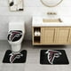 thumbnail image 2 of Juego de alfombras de baño de 3 piezas del equipo Atlanta Alfombra antideslizante para baño de 24 x 16 pulgadas, 2 of 7