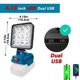 thumbnail image 1 of Para Ma*kita Linterna de Batería Li-ion de 14.4V-18V Linterna Exterior de 4 Pulgadas Luz de Trabajo LED Inalámbrica Lámpara de Acampar Iluminación de Emergencia, 1 of 9