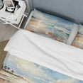 thumbnail image 4 of Designart "Seaside Reflections Beach Photo V" Nautical & Beach Bedding Covert Set - Coastal Beach Teal Coastal Bed Set With 2 Shams, 4 of 6
