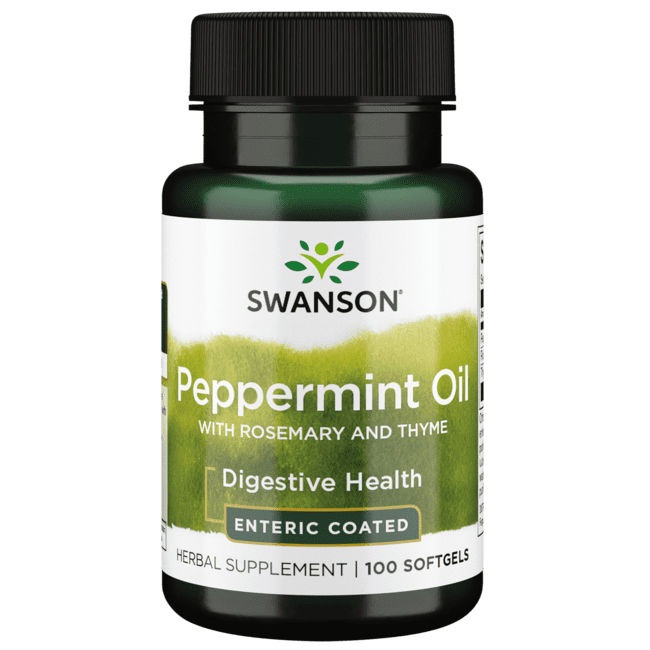 Swanson Peppermint Oil with Rosemary and Thyme - Enteric Coated 100 Softgels