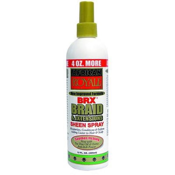 African Royale BRX Braid and Extensions Moisturizing Sheen Hair Spray, 12 fl oz