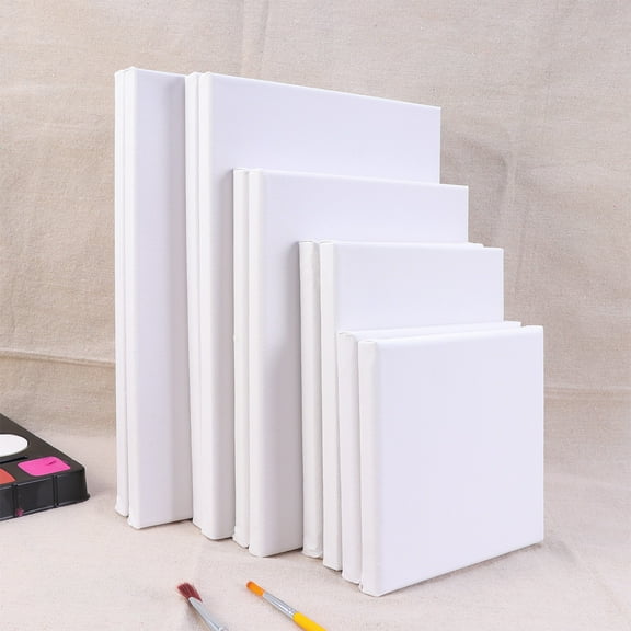10Pcs Wood Painting Frame Cotton White Stretched Canvas Frame for Drawing Painting DIY