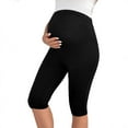 thumbnail image 5 of Delliss Maternity Shorts For Woman Maternity Stretch Biker Shorts Casual Shorts Black S, 5 of 7