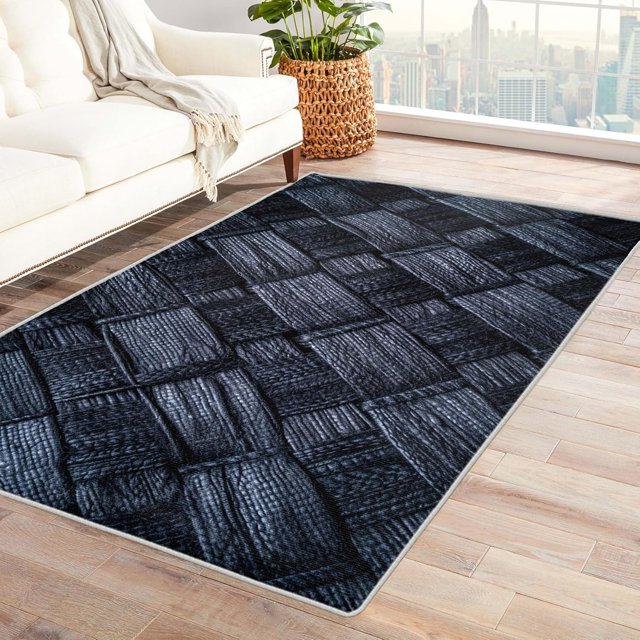 Modern Rugs for Living Room Bedroom - Geometry Rug 4x6 - Art Carpet for Home Decor - Washable Non Slip Patterned Indoor Large Area Rug - Soft & Low Pile (ZJ&558)