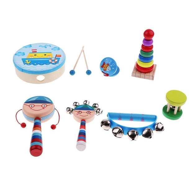 Instrumentos de Música Juguete Accesorio funciones Durable Universal Boy-7 Pcs-2 CUTICAT Juego de percusión para niños
