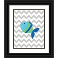 thumbnail image 1 of Robinson, Tamara 20x24 Black Ornate Wood Framed with Double Matting Museum Art Print Titled - Chevron Fish, 1 of 4