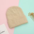 thumbnail image 1 of Gorro de punto para bebé de otoño e invierno, gorro de color caramelo para niños y niñas, gorro de lana rizado cálido de invierno, 1 of 5