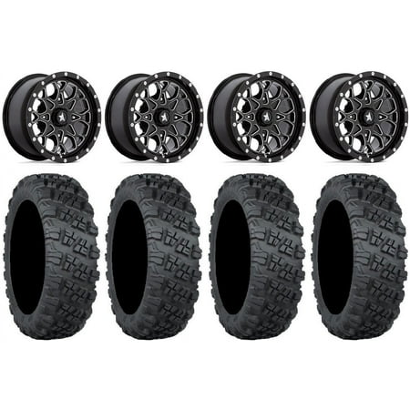 MSA Portal 14 Wheels Milled 28 Versa Cross V3 Tires Kawasaki Teryx Mule MSA Portal 14 Wheels Milled 28 Versa Cross V3 Tires Kawasaki Teryx Mule