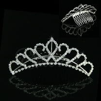 XISAOK Wedding Bridal Comb Tiara Crown for Rhinestone Pageant Prom Crystal Hair Headban