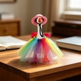 thumbnail image 3 of Dress up Set for Figurine Goose Statue Clothes with Skirt & Hat Mardi Gras Style Decorative Costumes Interchangeable Accessories, Pink, Ccwuwei, 3 of 8