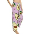 thumbnail image 2 of Sigee Different Avocados Print Women's Soft Pajama Pants - Breathable and Comfortable Lounge Sleep Bottoms with Elastic Waistband and Pockets-Medium, 2 of 9