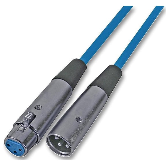 SOUNDLAB - 3 Pin XLR Male to Female Klotz Patch Lead,1m Blue