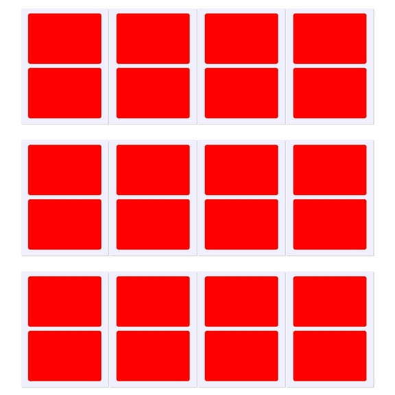 12 Sheets/Pack Moving Sticker Rectangular Colored Labels Sticker Large Color Coding Labels Moving Labels for Office