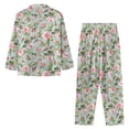 thumbnail image 5 of SCRAWLGOD Rose Women's Pajamas Long Sleeve Pants and Top Set of 2 Pjs for Women V-Neck Women Button Up Pj Set with Pockets Comfortable Nightwear Set Size 4XL, 5 of 7