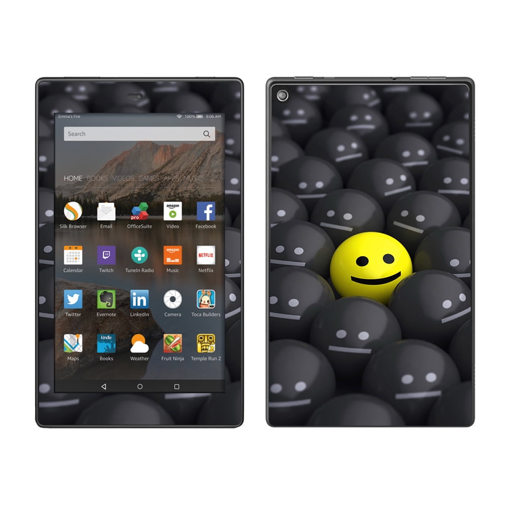 Skin Decal For Amazon Fire Hd 8 Tablet / 1 Yellow Happy Emoji With Sad
