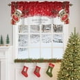 thumbnail image 4 of Merry Christmas Valances for Windows, 54 x 18in, Cute Cartoon Xmas Elk Winter Snowflake Red Rod Pocket Kitchen Valance Curtain Light Filtering Window Treatments for Living Room Bedroom, 1 Panel, 4 of 7
