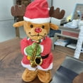 thumbnail image 6 of Musical Moving Christmas Plush Decoration Electric Swing Function Festival Party Decoration for Home Office, 6 of 9