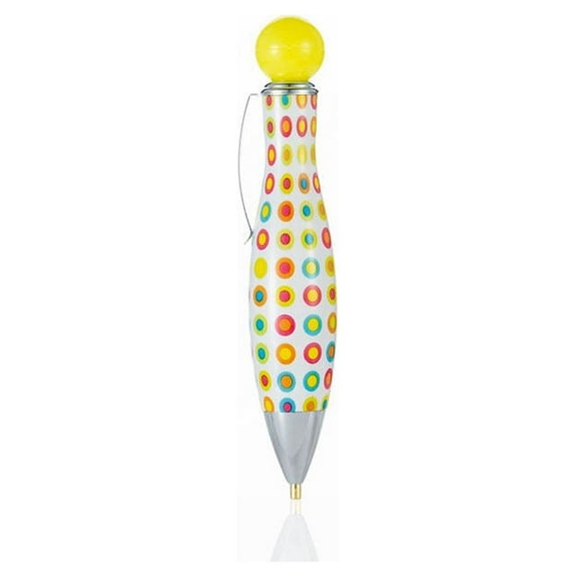 Wosthever Crystal Gem Pen Bowling Style Herramienta de perforación Kit de punto de cruz amarillo Type3 NO3