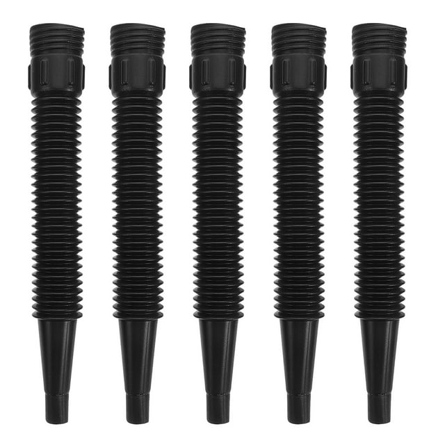 5 mangueras flexibles de plástico con embudo para cambio de aceite, extensibles, fáciles de repostar, versátiles y flexibles para coches, motos y equipos de jardinería (embudo no incluido).