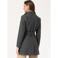 thumbnail image 4 of Abrigos Largos Con Cinturón De ManLarCon Cuello Alto Elegante De Invierno PaMujer Gris Oscuro S, 4 of 6