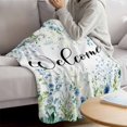 thumbnail image 3 of Watercolor Flowers Blanket Soft Cozy Warm Throw Blanket for Couch, Plush Fuzzy Flannel Fleece Blankets for Sofa, Blue Garden Floral Farm Botanical Bed Blankets Lightweight Gifts for Women, 40"x60", 3 of 9