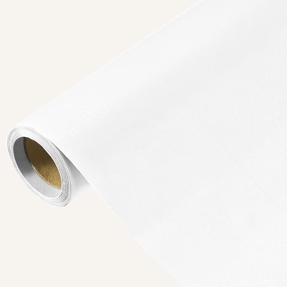 118" x 15.7" White Wallpaper, Peel and Stick Wallpaper, White Contact Paper Vinyl Wall Paper
