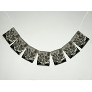 GCKG City Landmark Paris Eiffel Tower Black and White Banner Bunting Garland Flag Sign for Home Family Party Decoration