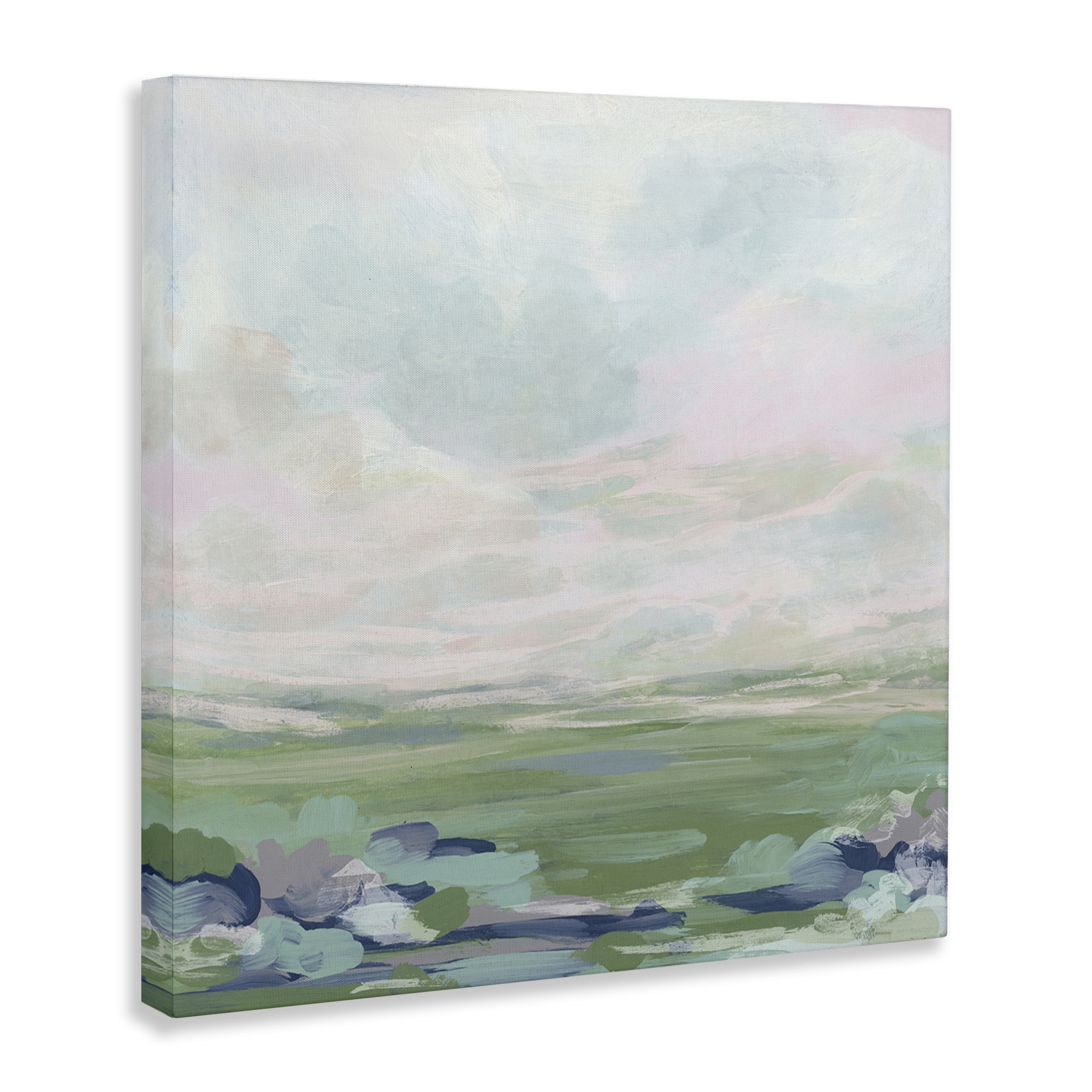 Stupell Industries Faded Grassland View Landscape & Nature Painting Wrapped Canvas Art Print Wall Art, 36 x 36