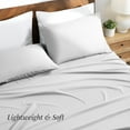 thumbnail image 4 of Ivy Union Microfiber Sheet Set - 4-Pieces - Breathable - Deep Pocket, King, Cloud Gray, 4 of 10