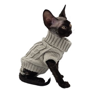 YokoKat Light Pink Turtleneck Cat Kitten Sweater Size Small Devon