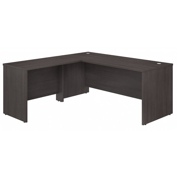 Studio C 72W x 30D L Shaped Desk with 42W Return in Storm Gray - Engineered Wood