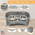 thumbnail image 5 of Neater Pets Neater Feeder Express Mess-Proof Elevated Food & Water Bowls for Cats, Gunmetal, 5 of 11
