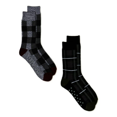 Men's Nylon Ribbed Crew Socks, 3-Pairs - Walmart.com
